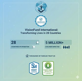 Impacto social de Banco VisionFund Ecuador. Más de 5 millones de niños impactados en el mundo.