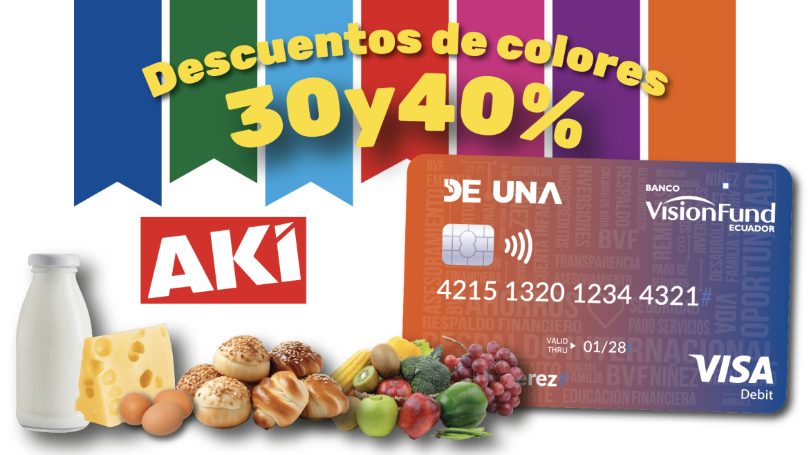 Descuentos de Colores - Banco VisionFund y Supermercados AKI